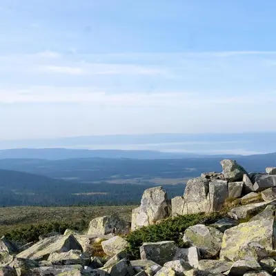 a pile of rocks on top of a mountain at Cozy apartment in Hafjell - Øyer centre in Hafjell