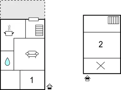 a diagram of a house with two different views at Stunning Home In Ålesund With Kitchen in Ålesund