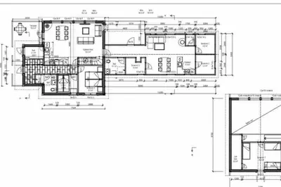 a floor plan of a house with drawings at Holiday home in beautiful Sjusjøen, near Lillehammer in Ringsaker