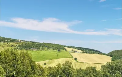 a view of a field and trees on a hill at Gorgeous Home In Dovre With Wifi in Dovre