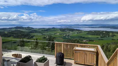 a view from the balcony of a house at Forbord Dome in Tilleraune