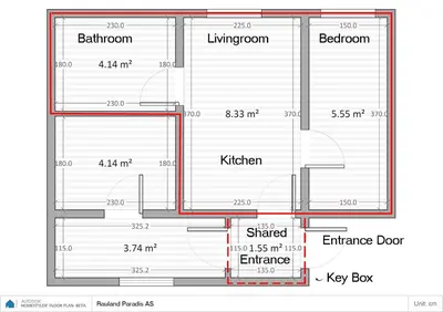 a floor plan of a building at Apartment Grønlid in Rauland