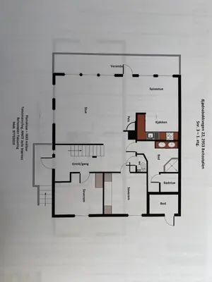 a floor plan of a house at Bjødnabakkvegen 22C in Beitostøl
