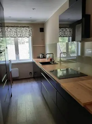 a kitchen with a sink and a counter top at Apartment 2 sleeping rooms in Rjukan in Rjukan