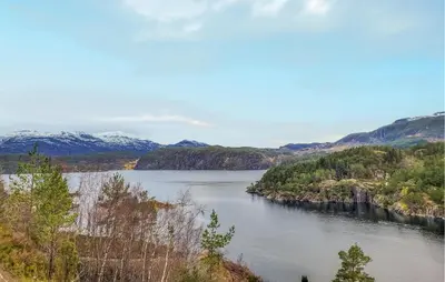 a view of a river with mountains in the background at Nice Home In Jelsa With Kitchen in Jelsa