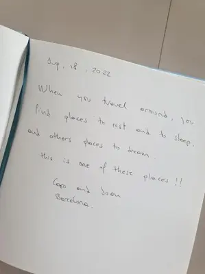 a piece of paper with handwriting on it at Romslig og særegent hus in Skodje