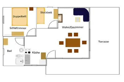 a floor plan of a house withium at Fjordhytte-1 ist eine schöne Hütte bei Ænes am Hardangerfjord mit grandiosem Fjordpanorama, 20 PS Motorboot mietbar in Ænes
