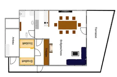 a floor plan of a house at Fjordhytte-4 nahe Trolltunga, Hardanger, direkt am Maurangerfjord in besonders attraktiver Umgebung in Sundal
