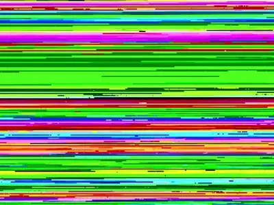 a green computer screen with rainbow colored lines at Holiday Home Blåsenberg by Interhome in Bø