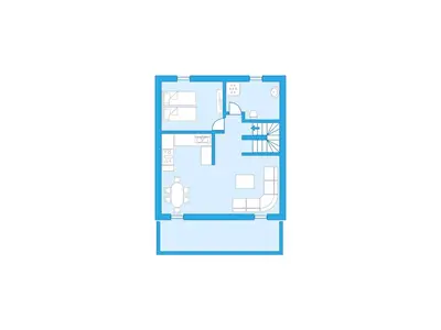 a floor plan of a house top view at Holiday Home Torsk by Interhome in Bømlo