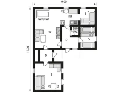 a floor plan of a house at Chalet Skeisvegen by Interhome in Svingvoll
