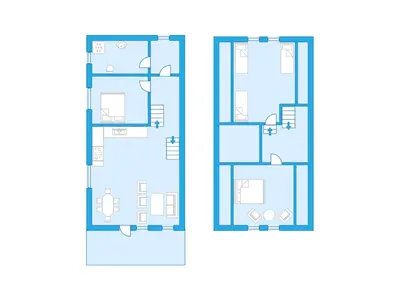 two views of a house plan at Holiday Home Krokeggi by Interhome in Arnefjord