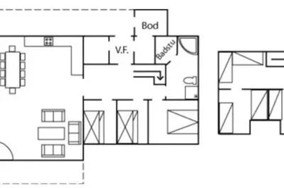 a floor plan of a small house at Storsten 695 - Trysil in Trysil