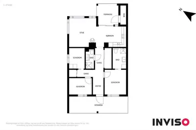 a floor plan of a house at Mountain appartment in Sjusjøen