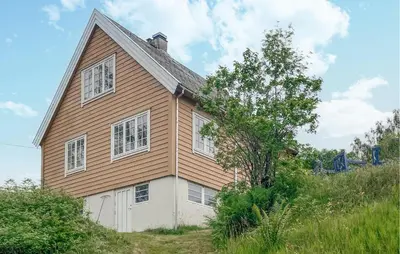 a house on the side of a hill at Beautiful Home In Vassenden in Vassenden