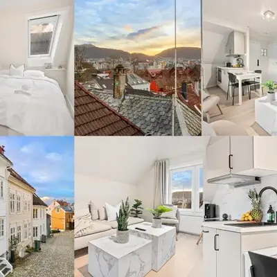 View to Bryggen - Renovated dec 24 - Historic cobblestone street