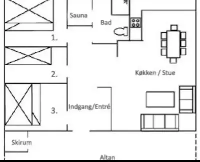 a diagram of a floor plan of a house at Storsten 725C in Trysil