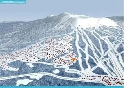 a drawing of a mountain with snow on it at Storsten 725C in Trysil
