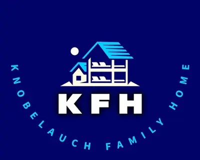 a logo for kfh with a house on it at Knobelauch Family Home, Valdres in Vøle