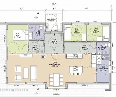 a floor plan of a house at Eksklusiv hytte i skjærgården! in Austevoll
