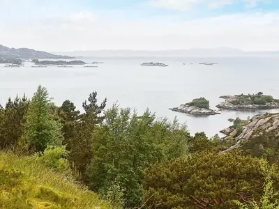 a view of a body of water with islands at 5 person holiday home in Brekke-By Traum in Dingja