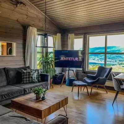 Spacious cabin with a fabulous view and a sauna