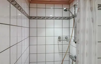 a shower with a shower curtain in a bathroom at Stunning Home In Rjukan With Sauna in Rjukan