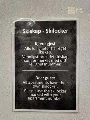a sign on a wall that says skipskipskipinteger istg istg at Modern Apartment in Trysil Lodge Ski in out in Trysil