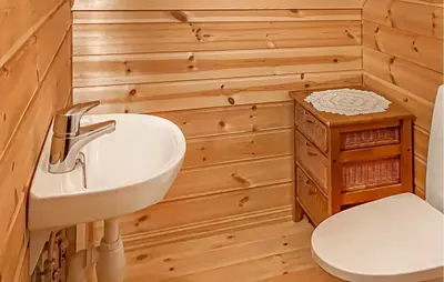 a bathroom with a sink and a toilet at 4 Bedroom Awesome Home In Luster in Luster