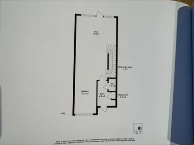 a diagram of a floor plan in a book at Skyttarbakken 57 in Heimdal