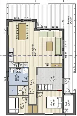 a floor plan of a building with at Mountain Cabin With Panoramic View In Nesbyen in Nesbyen