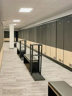 a row of lockers in a locker room at Modern Flat In Trysil Alpine Lodge in Trysil