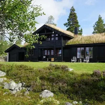 Moderne hytte plass for 10