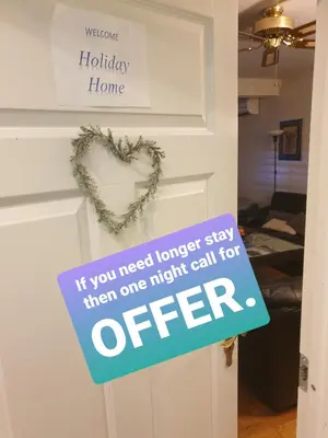a sign that says if you need longer stay then one night call for offer at Holiday Home Villa Gol in Gol