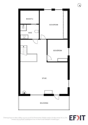 a floor plan of a house at Very central and fresh apartment 4 bedr, 10p 2 floors, sauna, ski in and out in Trysil