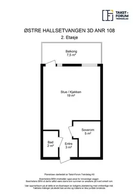 a floor plan of the halisel vancouver arm at Lys og koselig leilighet in Trondheim