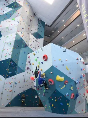 an indoor rock climbing gym with a large rock wall at Hemsedal, sengeplass til 8, ski inn ski out in Hemsedal