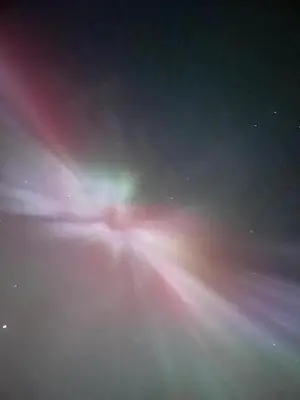 an image of the northern lights in the sky at FrysiaHouse in Lillehammer