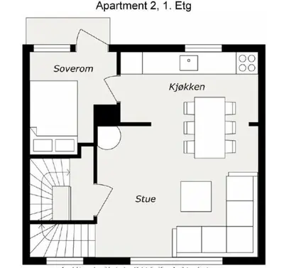 a floor plan of an apartment ewer at Historic Charm in Bergens Heart in Bergen