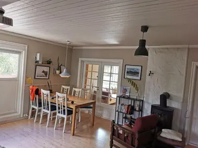 a dining room with a table and chairs at Hemsedal - 7 bedrooms - WI-FI in Hemsedal