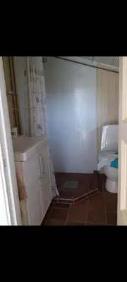 a small bathroom with a sink and a toilet at Holiday house by Lake Mjosa, 4 beds in Eidsvoll