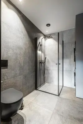 a bathroom with a toilet and a shower at Apartment in Hemsedal in Hemsedal