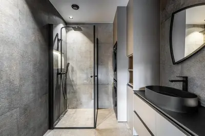 a bathroom with a sink and a shower at Apartment in Hemsedal in Hemsedal