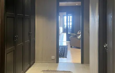 a view of a hallway with a living room at Stunning Apartment In Hovden I Setesdal in Hovden