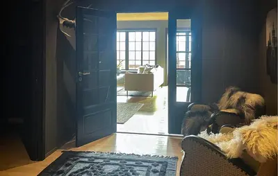 a group of dogs laying on the floor in a room at Stunning Apartment In Hovden I Setesdal in Hovden