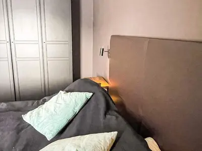 a bedroom with a bed with a pillow on it at 4 star holiday home in Hemsedal in Hemsedal