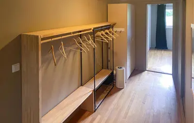 a room with a closet with hangers at Nice Apartment In Tisleidalen With Wifi in Tisleidalen