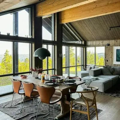 Modern Cabin With Panoramic Views At Nesfjellet