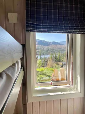 a window in a room with a view at 3 Bedroom Apartment with nice view by Gaustatoppen in Gaustablikk