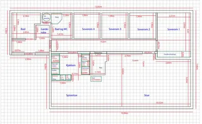 a drawing of a plan of a house at Cabin In Ål Mountains With Hallingskarvet Views in Ål